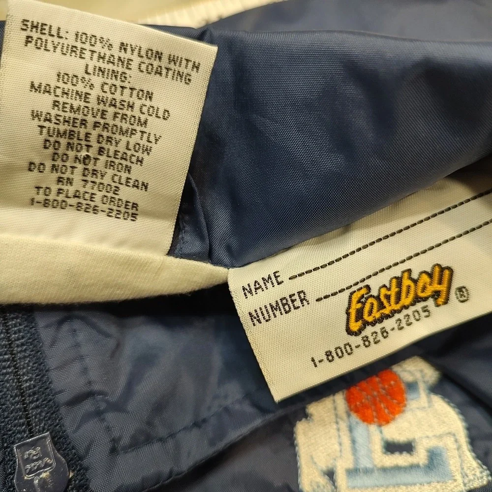 Vtg Starter Windbreaker‎ Sz XL 90s Navy White Half-Zip Pullover Basketball Retro